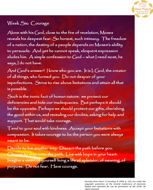 Week Six: Courage